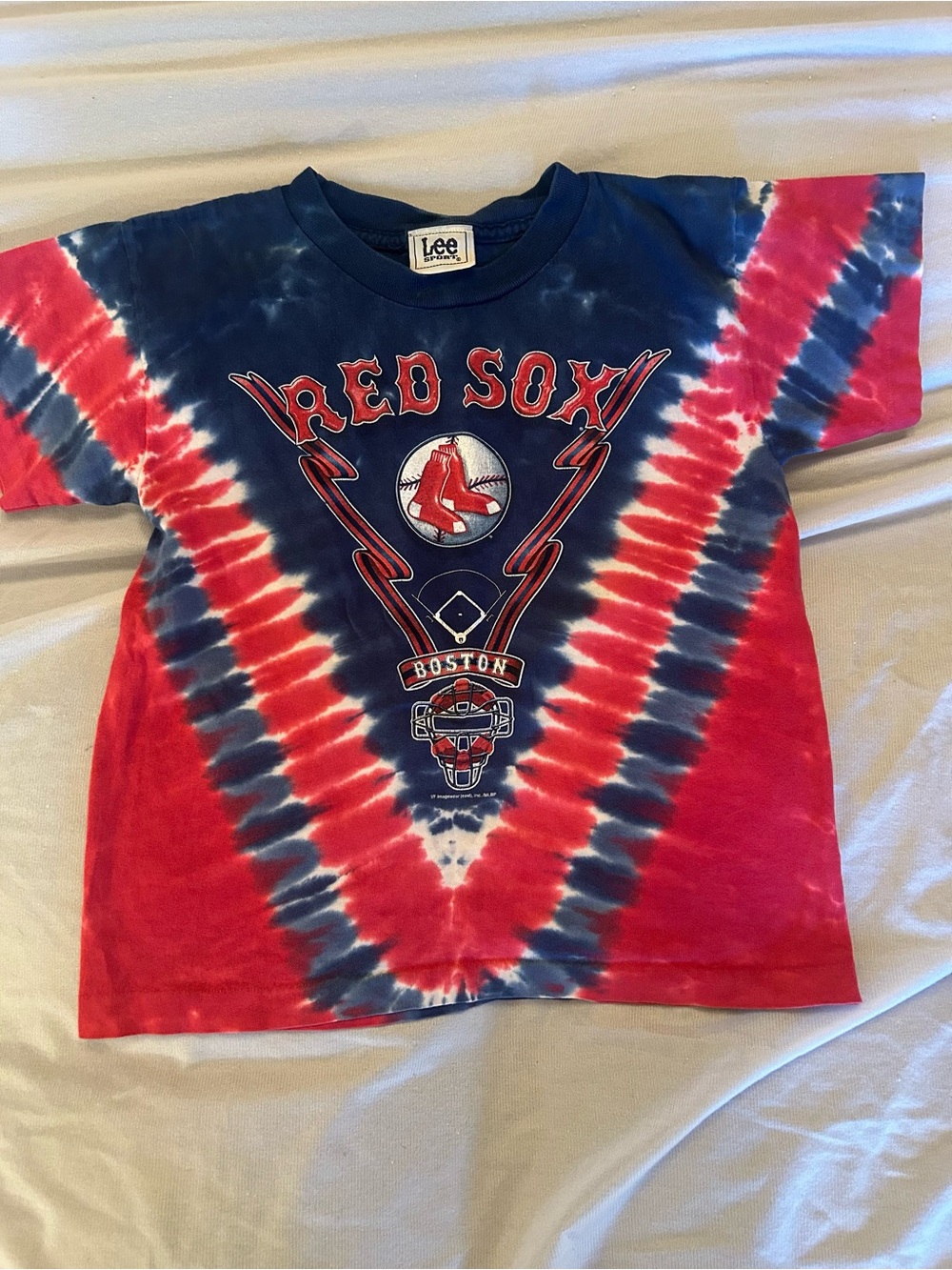 Vintage 1998 Boston Red Sox Tie Dye T-Shirt Lee Sport Youth Large MLB
